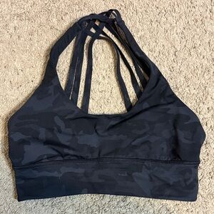 Lululemon Black Camouflage Sports Bra